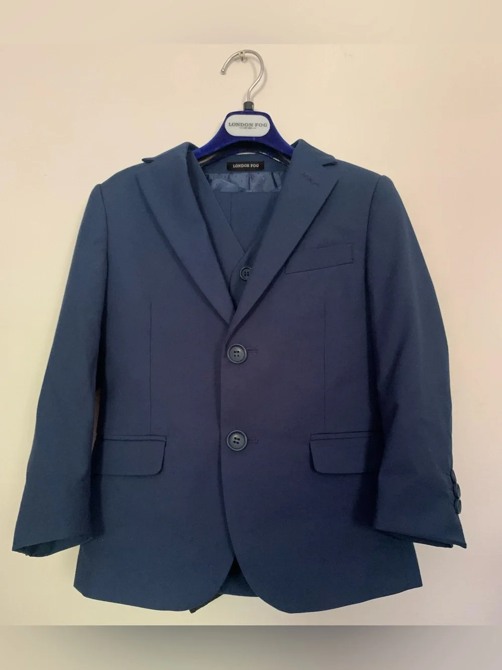 London Fog Boys' Navy 3 piece Modern Fit Suit Set and Chaps Tie , size 6T NWOT